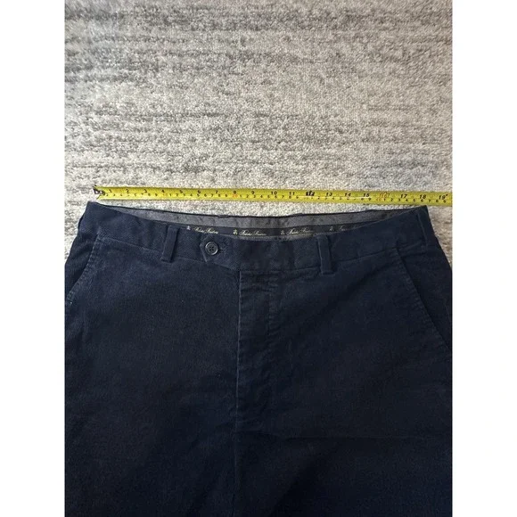 Brooks Brothers Clark Pants Mens Size 38x30 Corduroy Navy Blue Flat Front - Picture 10 of 13